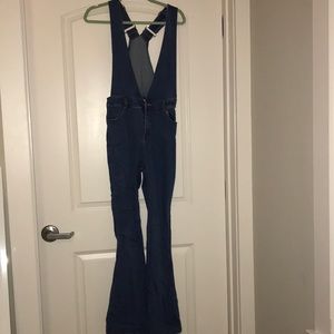 High Waisted Bell bottom Overalls